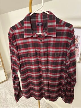 UNTUCKit Red and Gray Plaid Long-Sleeve Button-Down Shirt